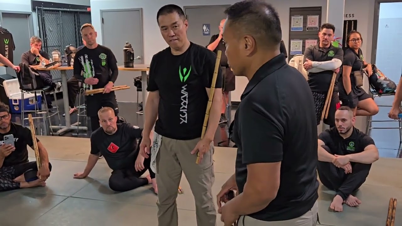 Master Apolo Ladra teaching Kali April 2024 Masters Gathering at Warrior Martial Arts Headquarters