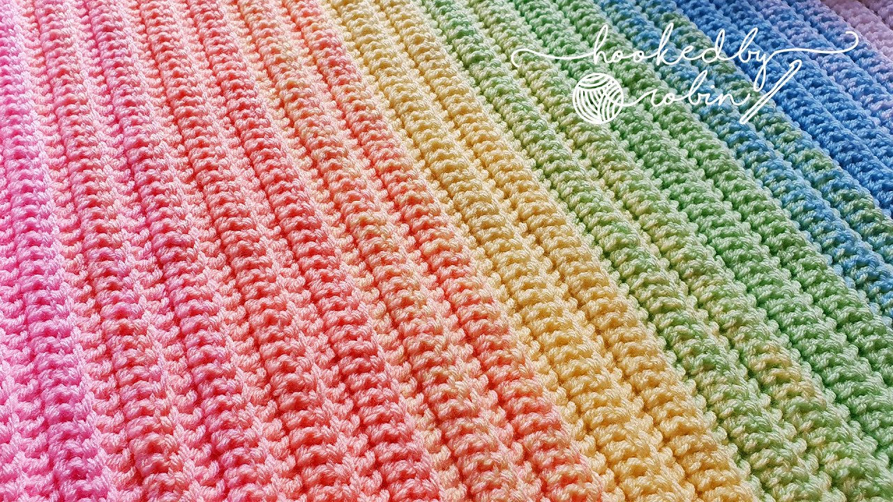 Crochet DIY Ombre Rainbow Blanket - SUPER EASY! 🌈