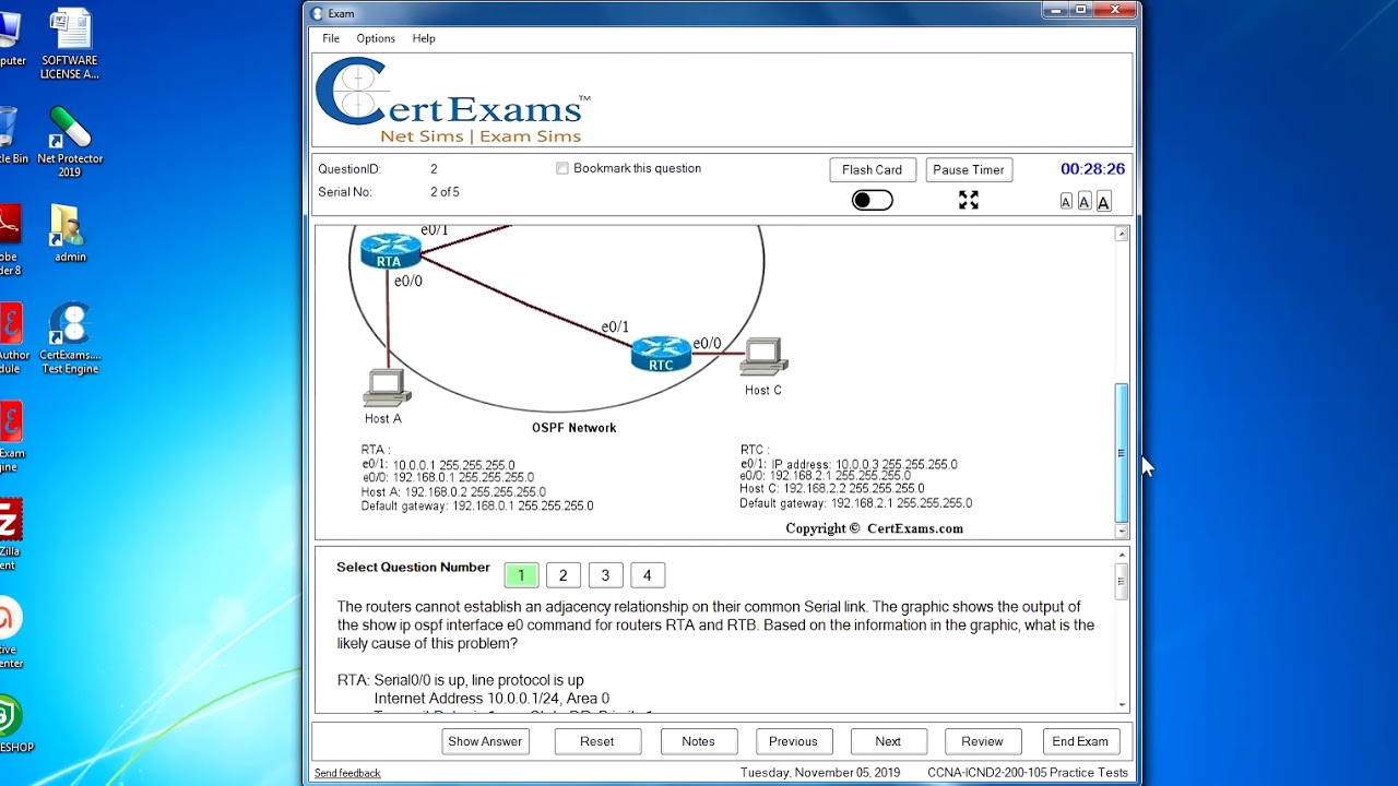 CertExams Cisco CCNA-ICND2 200 105 Practice Exam Simulator