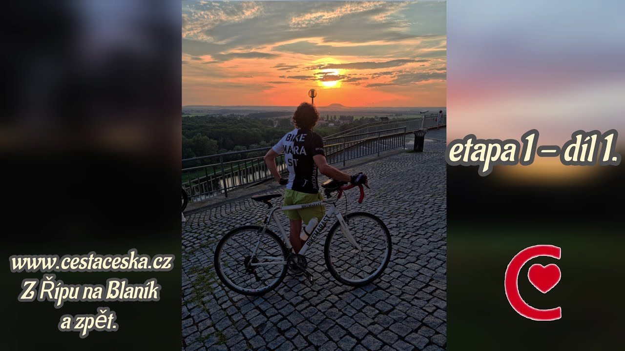 CESTA ČESKA - POUTNÍ STEZKA BLANÍK - ŘÍP. NA KOLE PROJETÁ TATO STEZKA. DEN 1. ČÁST PRVNÍ.