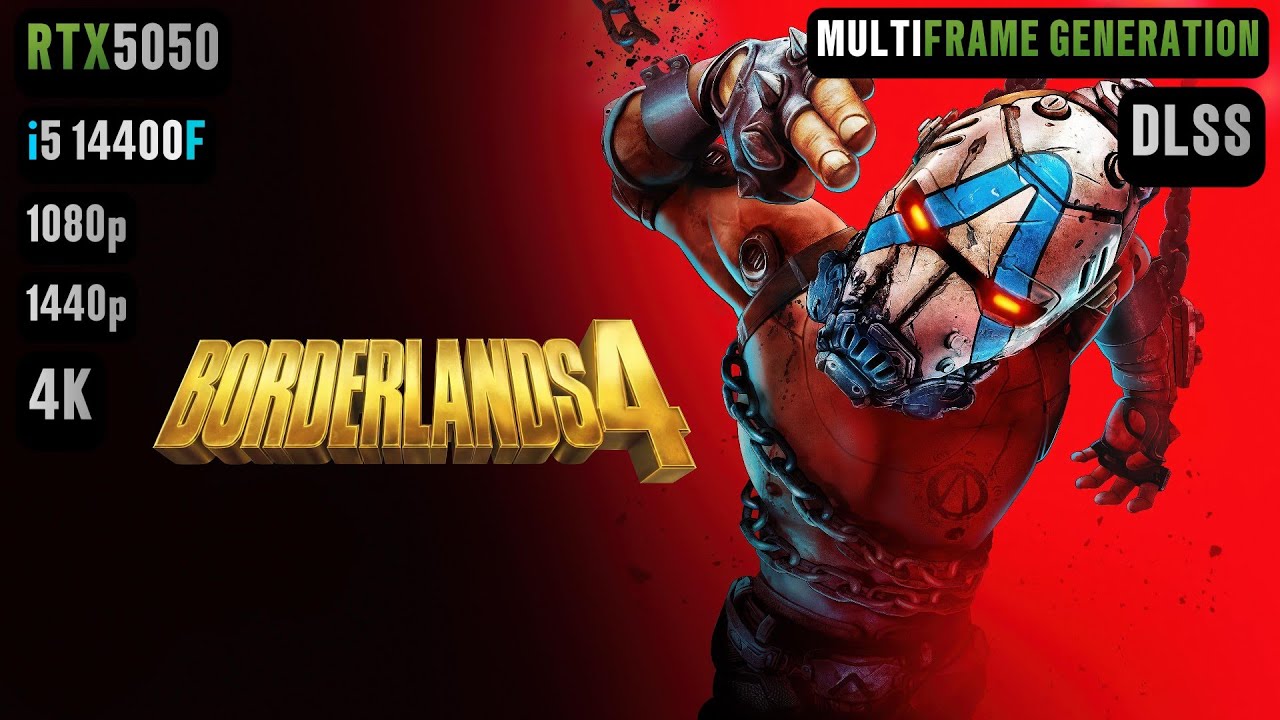 RTX 5050 Borderlands 4 FPS TEST | Borderlands 4 RTX 5050 & i5 14400F Benchmark 1080p/1440p/4K