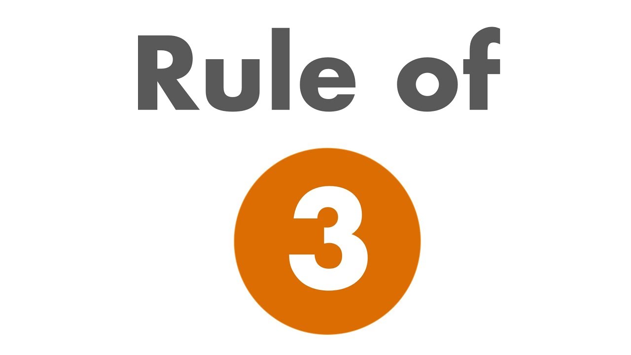 Rule of 3 - Structuring and designing your presentation