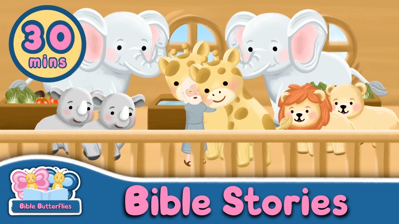 30 mins BIBLE STORIES WITHout Ben and Bella · Bible Butterflies · Bible Cartoon for kids