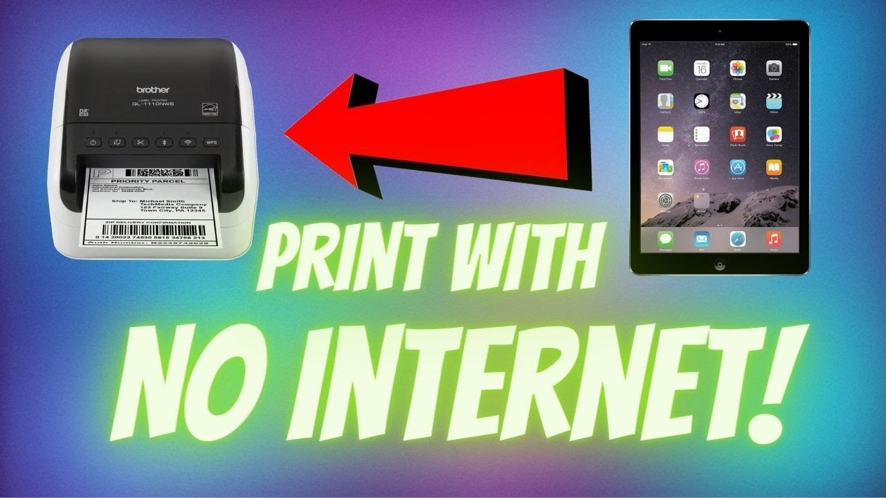 Brother Wireless Direct Connect QL1110NWB Printing Wirelessly Without A Network or Internet on iPad