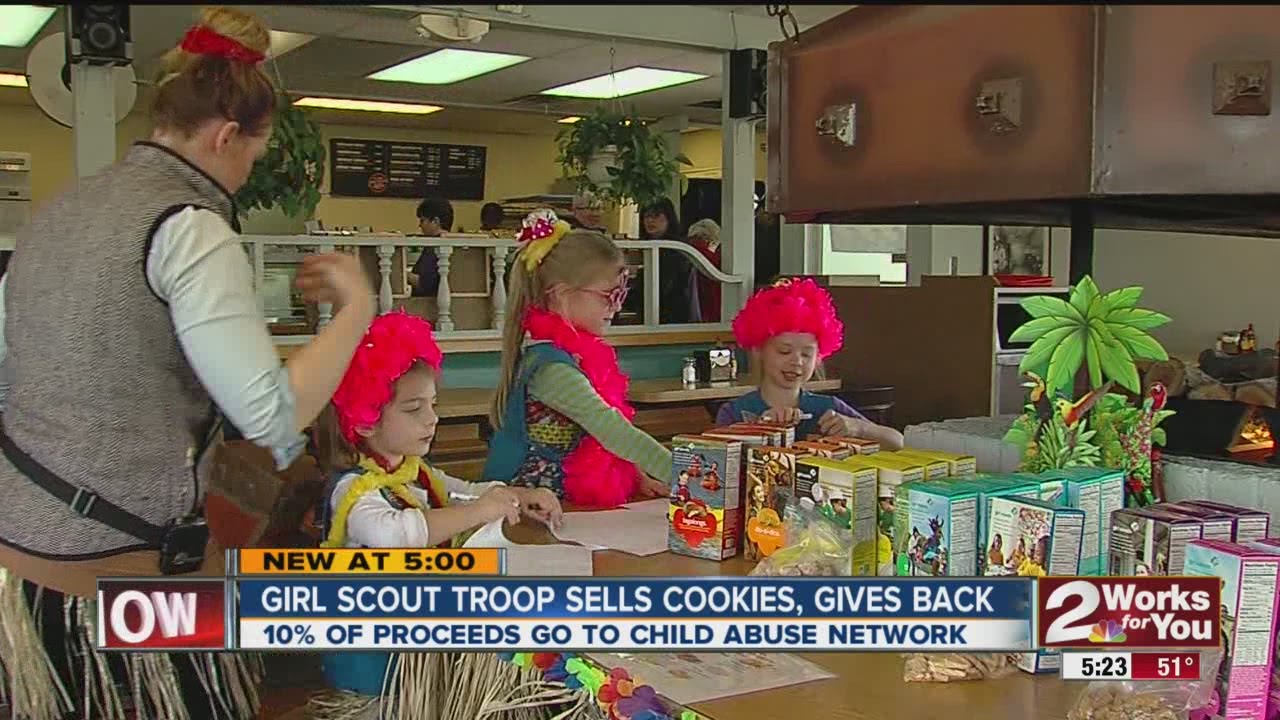 Scout troop sells cookies, gives back.
