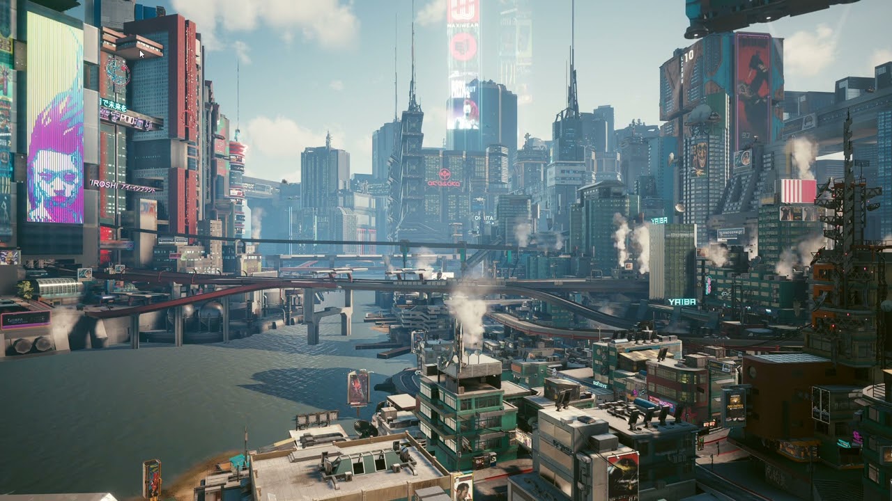 Night City Cyberpunk 2077 Ambience (ASMR) - 1.5 Hours