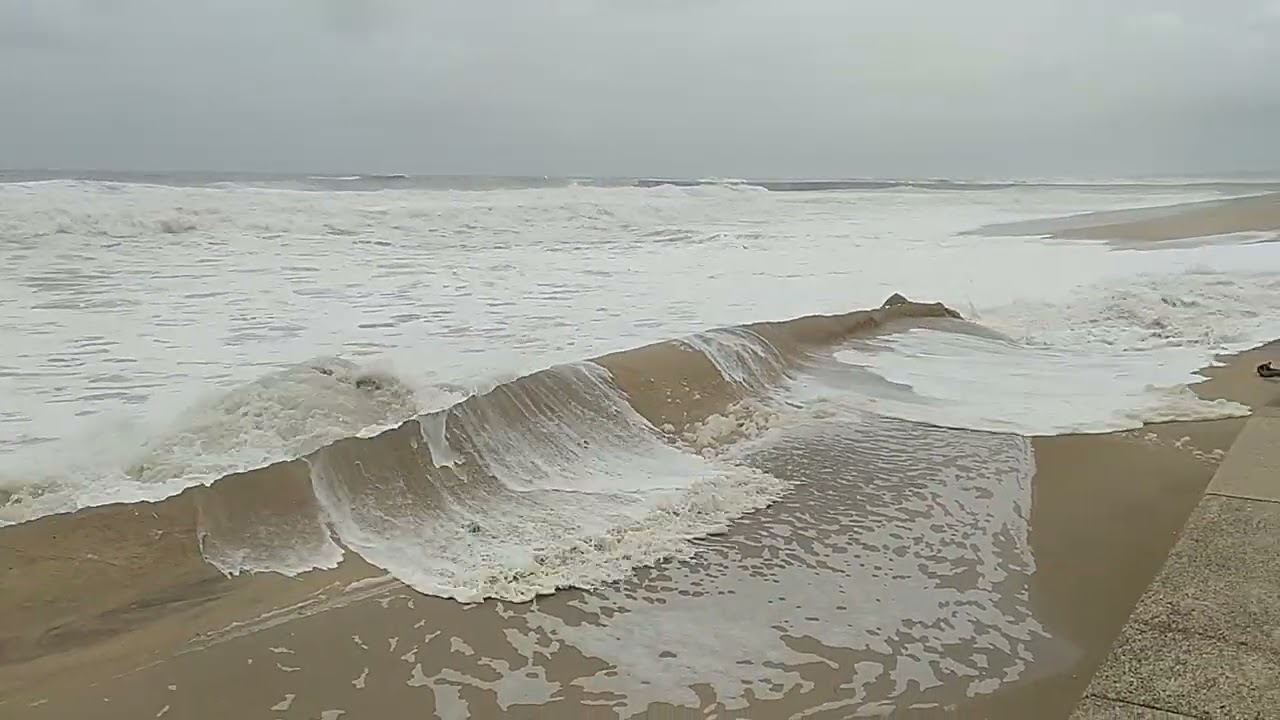 Espinho, Aveiro, Portugal. Área metropolitana do Porto. Inverno muito rigoroso. Tempestade Leonardo.