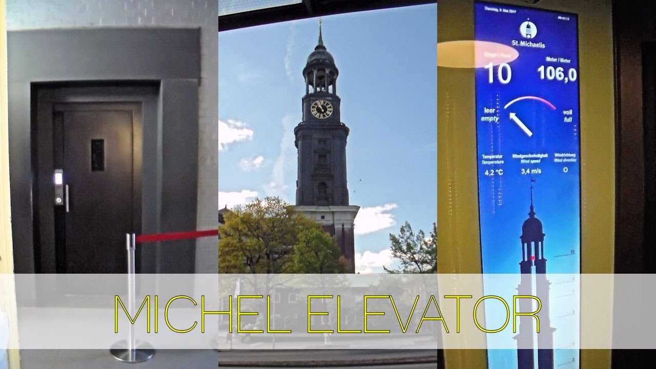 Lifting up St Michaelis (Michel) in Hamburg, Germany
