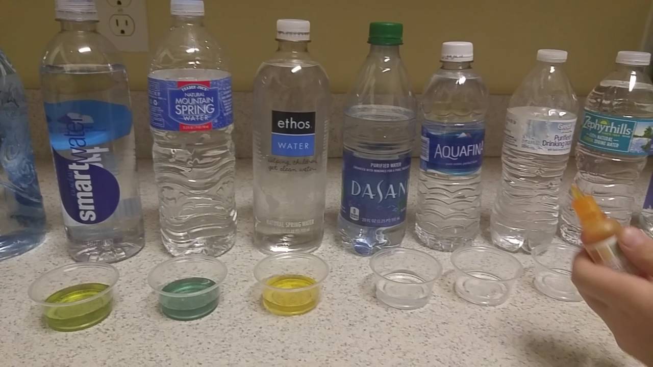 Тест на уровень pH бутилированной воды