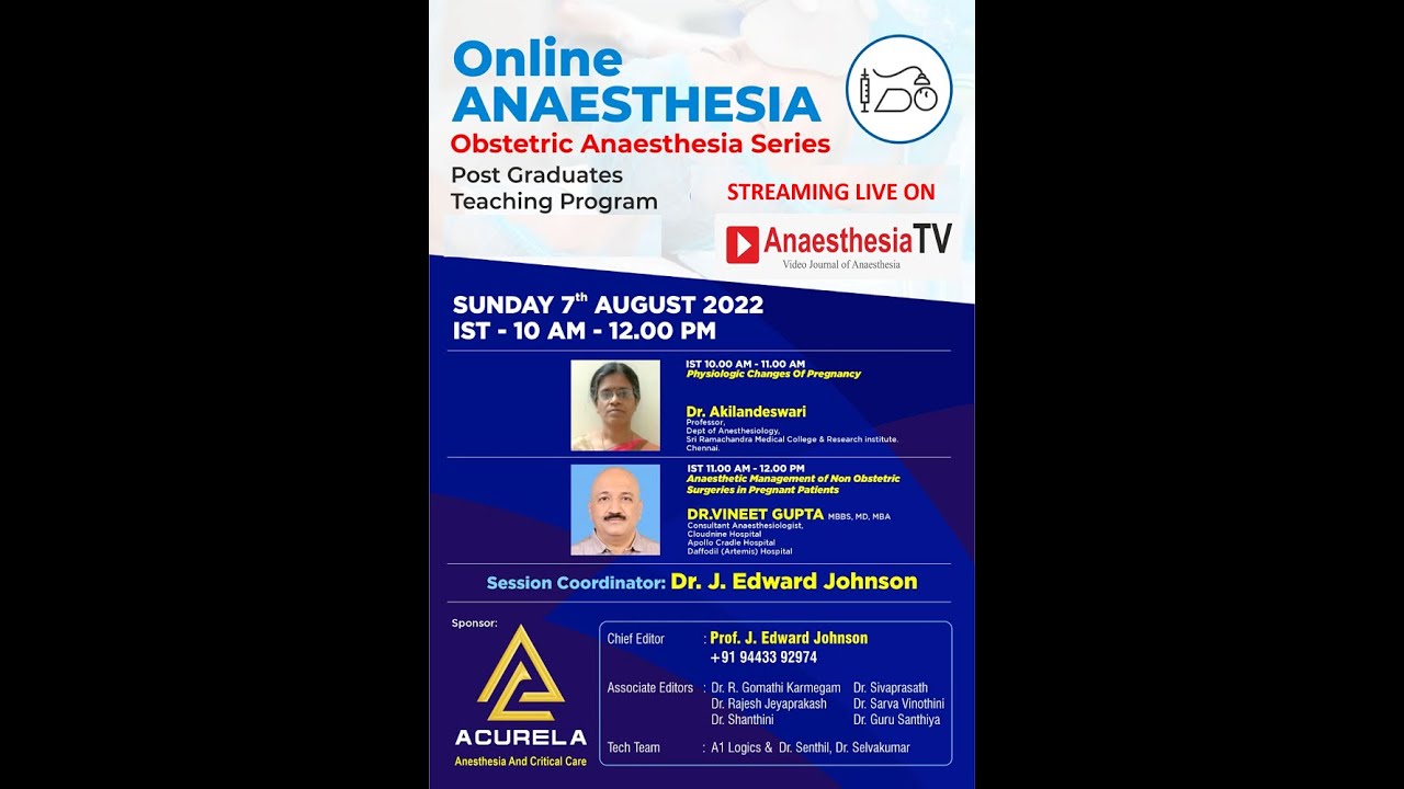 Physiologic Changes of Pregnancy & Anaesthetic Management of NonObstetric Surgeries in Pregnant Pts*