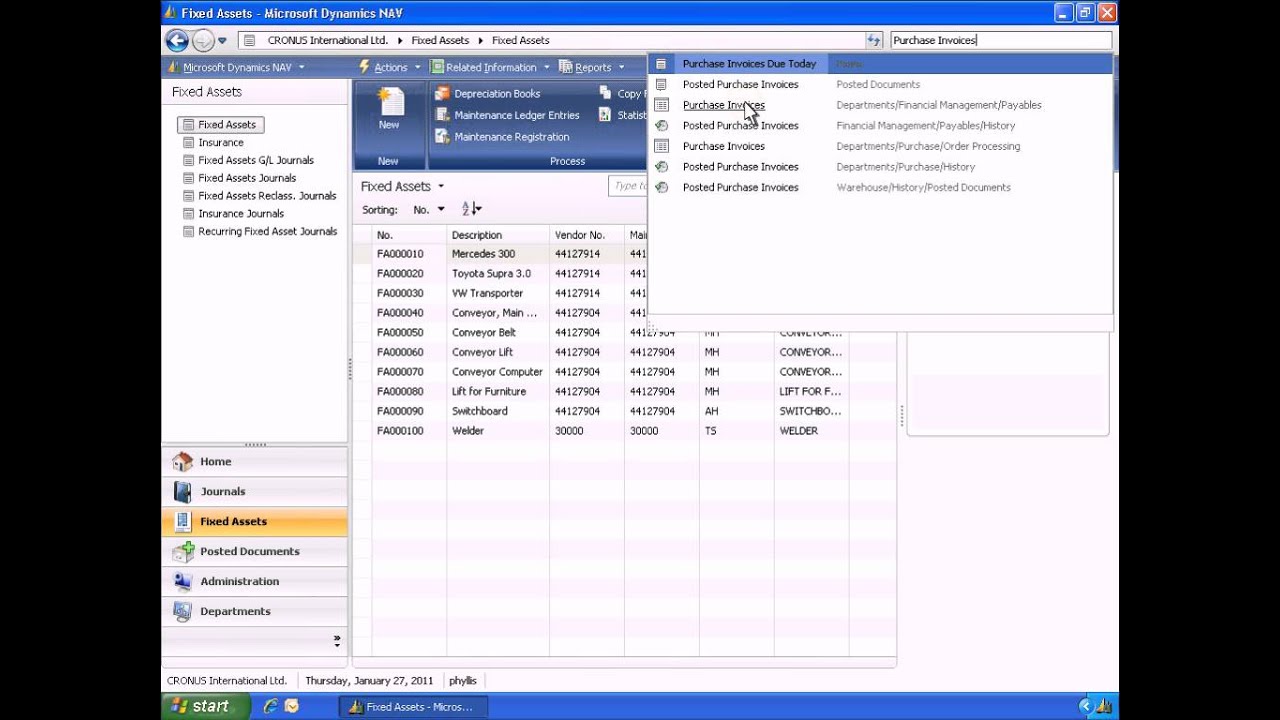 Microsoft Dynamics NAV: Fixed Assets (Part 1 of 2)
