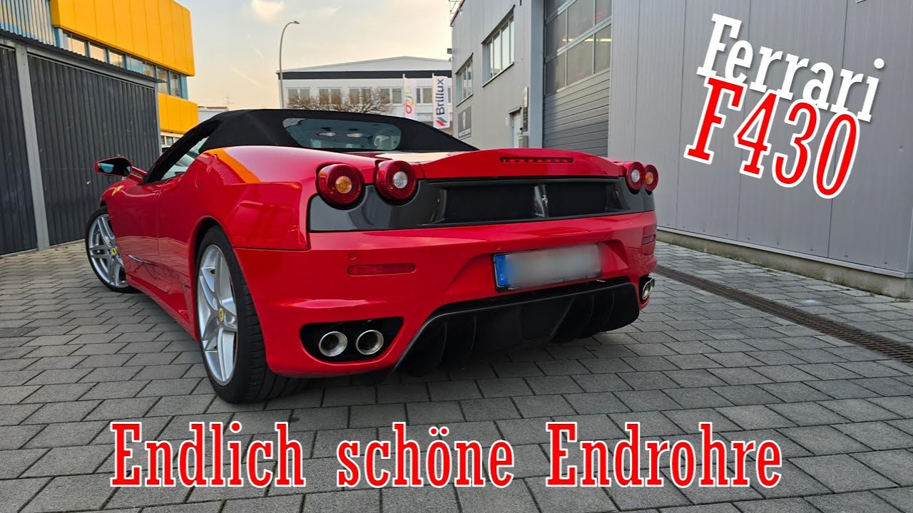Hässliche Endrohre bei der originalen Abgasanlage? Lösung: Capristo Endrohre für den Ferrari F430