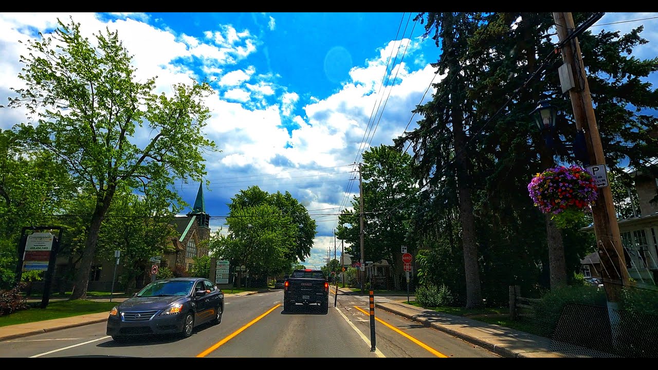 Driving in Montreal - Vaudreuil Dorion, a suburb of Greater Montreal, Quebec, Canada