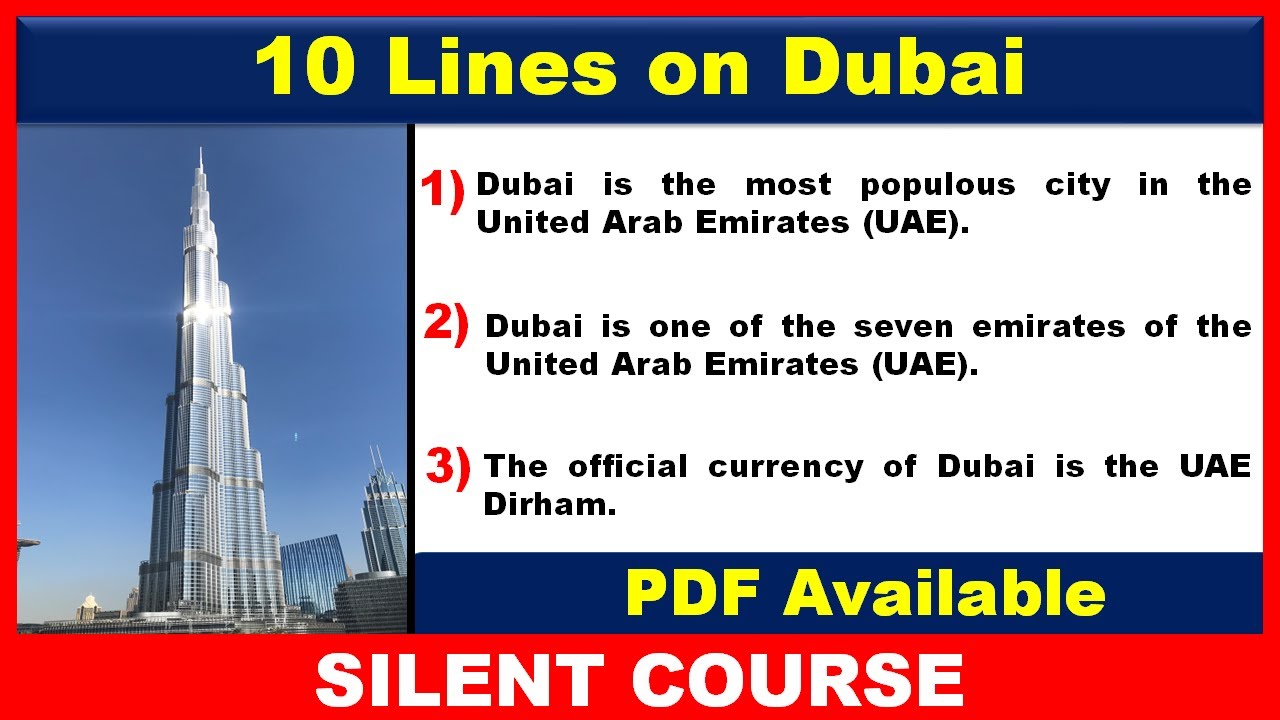 10 Lines on Dubai In English | Top 10 Facts About Dubai | Few Lines About Dubai