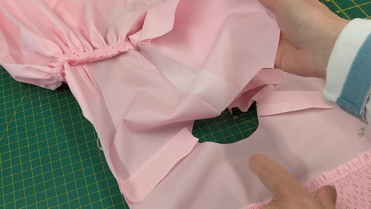 How to make up a smocked dress - step 4