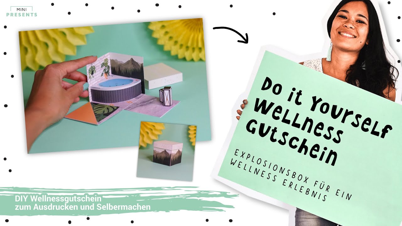 Wellness Gutschein basteln | DIY Wellness Gutschein als Explosionsbox + Whirlpool | mini-presents