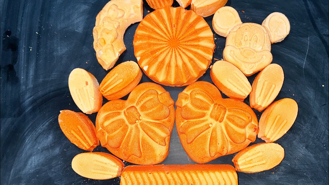 reform soft orange powdery and dusty gymchalk🧡||Super satisfying sound || ASMR || Relaxing sound ||