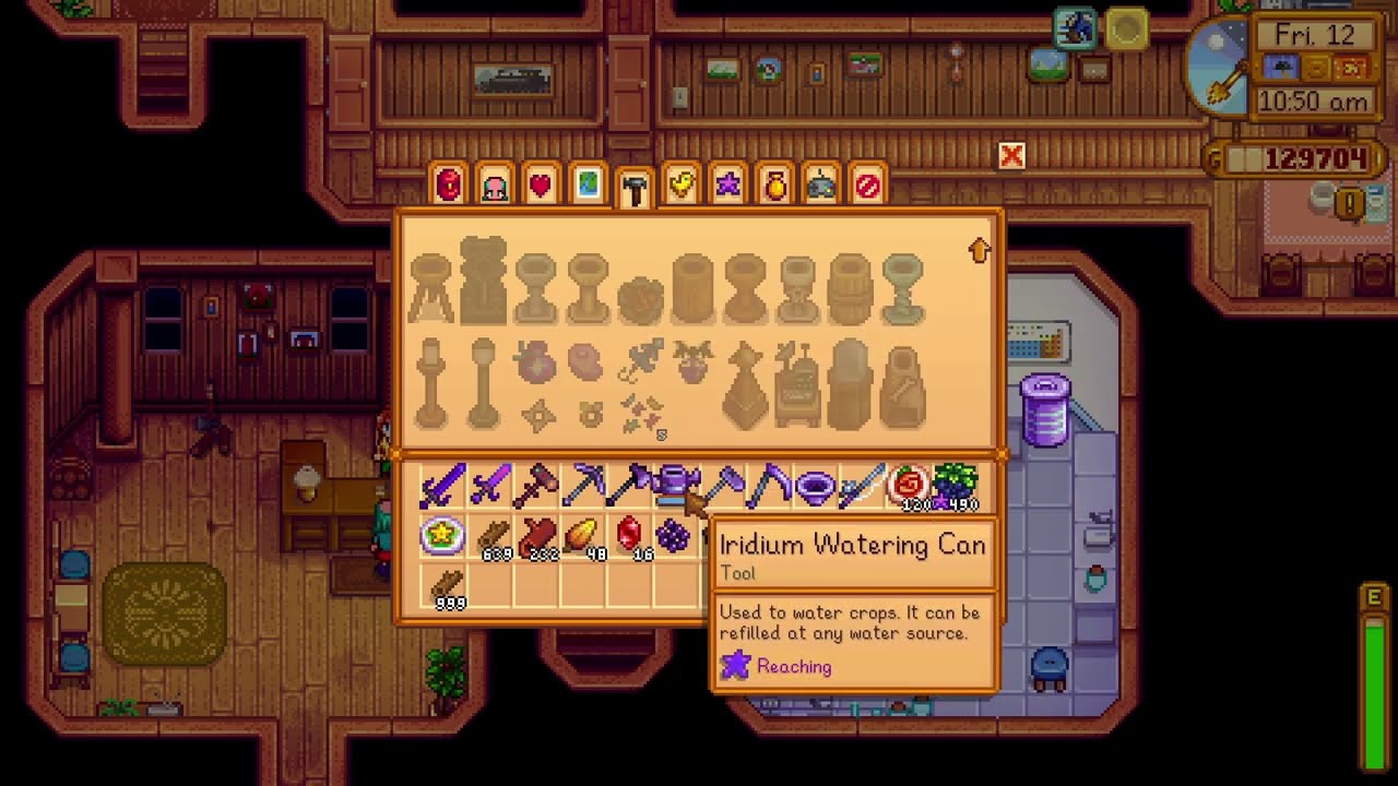 Unlock Many Recipes and impress your friends with a big crafting menu - Stardew Valley 1.6