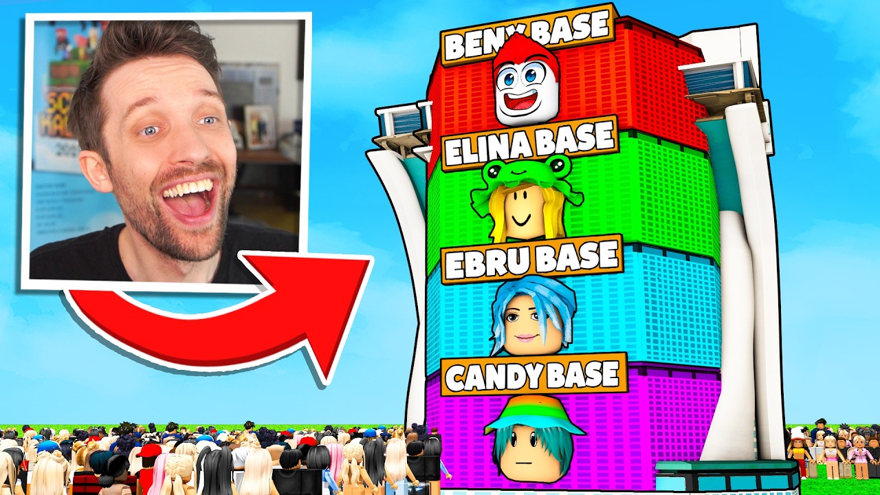 Ich BAUE $1.000.000.000 YOUTUBER BASE in Roblox (Admin ist Fan)
