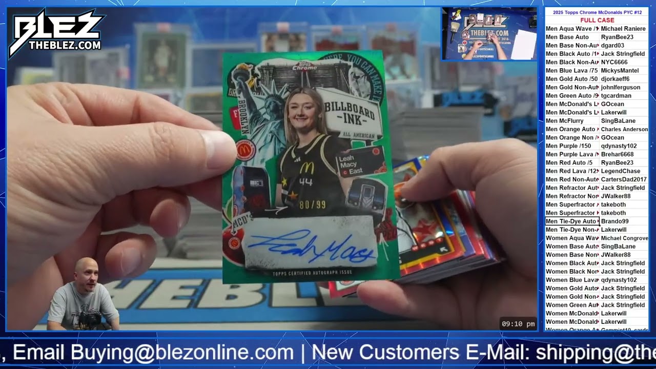 2025 Topps Chrome McDonalds Полный набор карточек №12 Выберите свой цвет