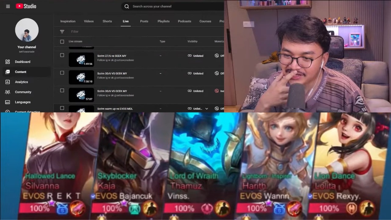 MAS ADE BUKA FILE EVOS JAMAN SCRIM M1