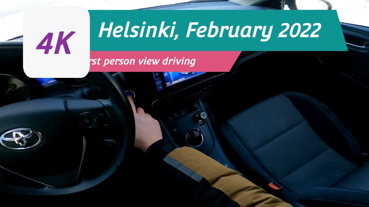 (4K) First person driving - Toyota Auris Hybrid 1.8 / 2019 HELSINKI FINLAND 2022