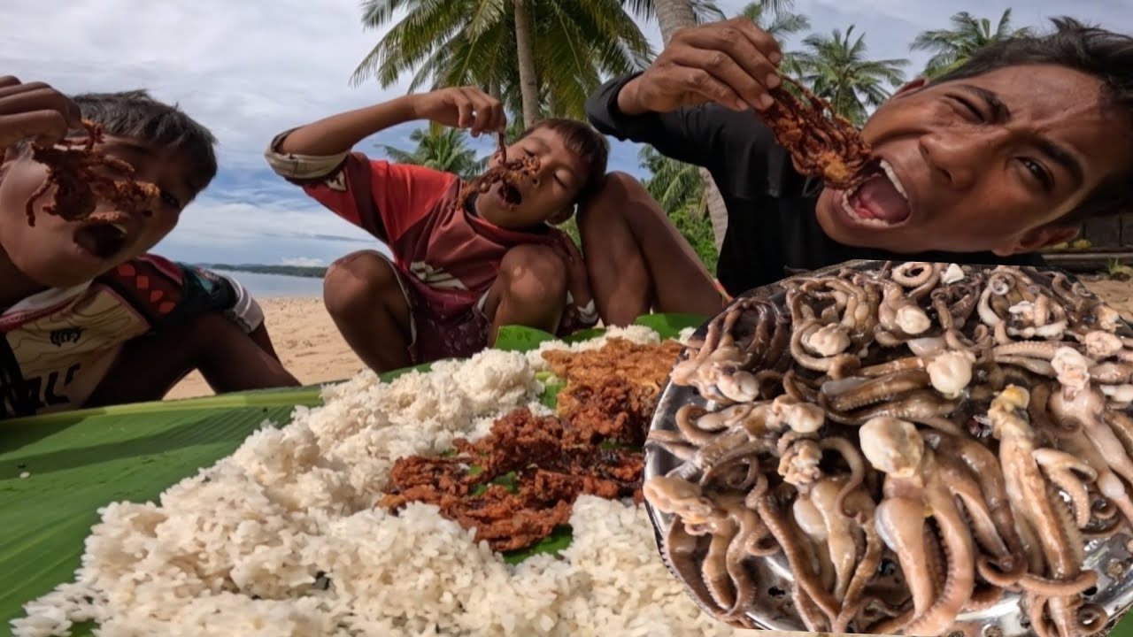 Catch & Cook baby Octopus kalamares at Inihaw Grabi Napakasarap nito