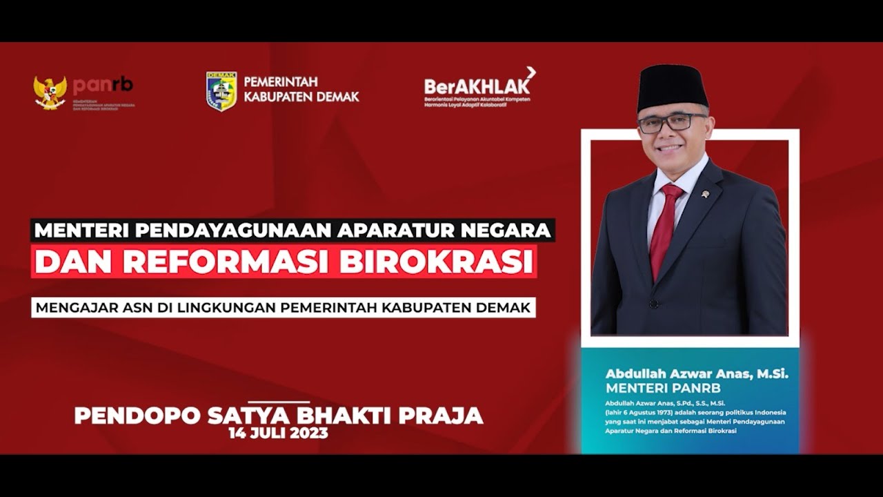 MENPAN RB Mengajar ASN di Lingkungan Pemerintah Kabupaten Demak