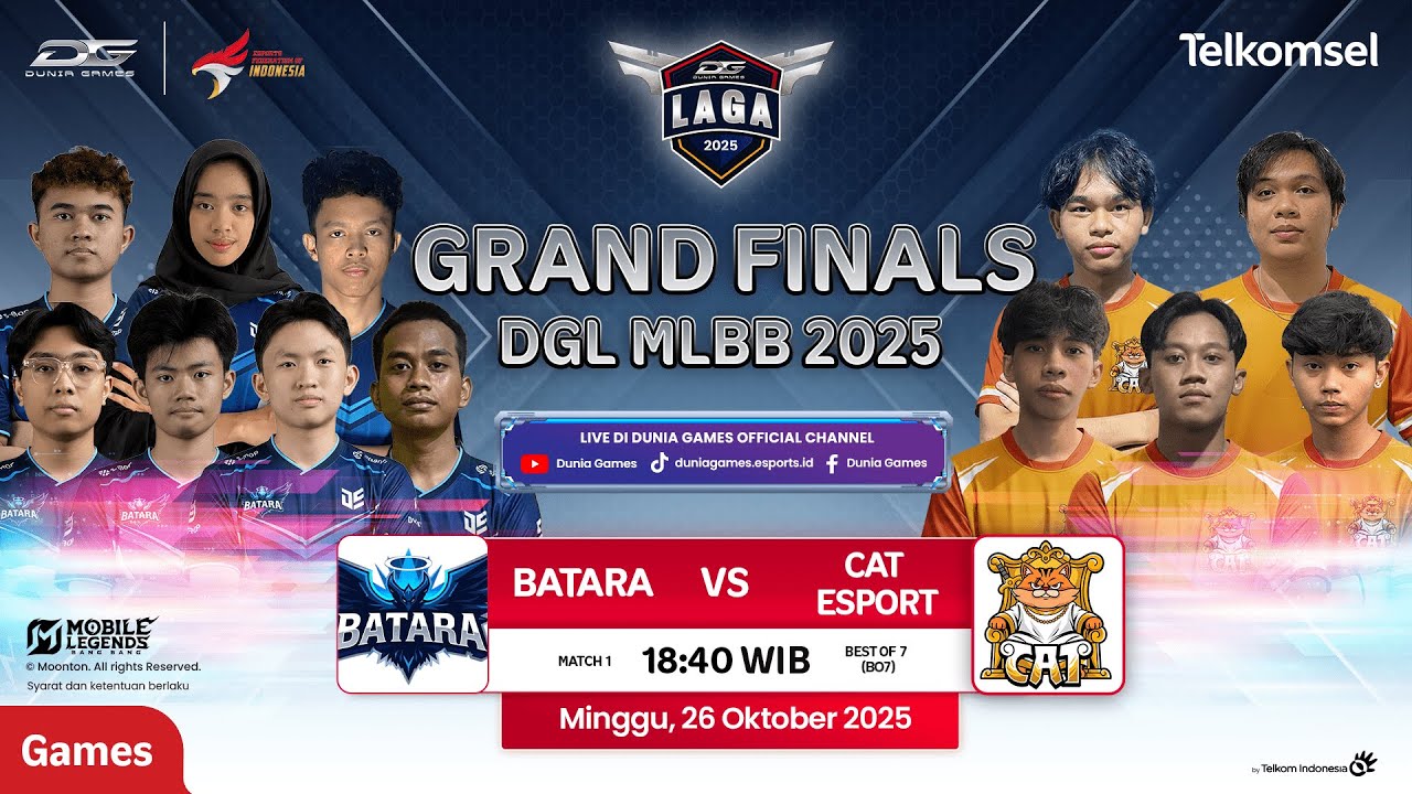 🔴DUNIA GAMES LAGA 2025 MLBB : GRAND FINAL | BATARA Vs CAT ESPORT