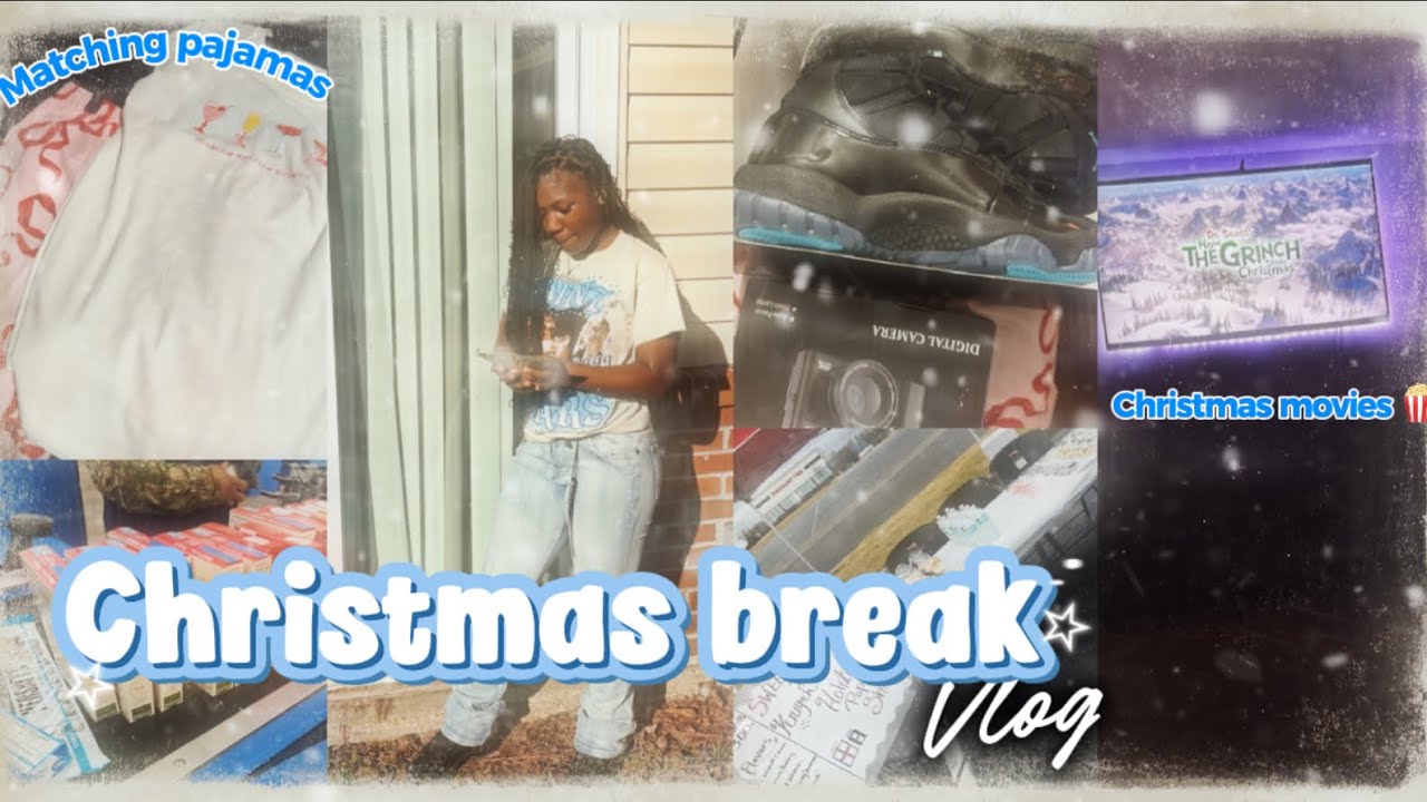 Christmas Break Vlog | Matching PJs, Hair & Pop Up Shop+more 