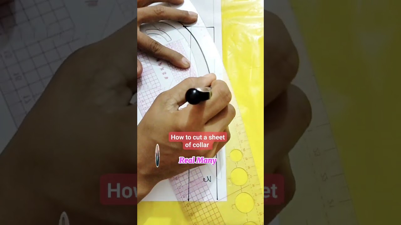 How to cut a sheet of collar .របៀបកាត់សន្លឹកកតាំងអោយក្ដោបមិនចំហរ🥰#tailor#designer#cutting#dresses