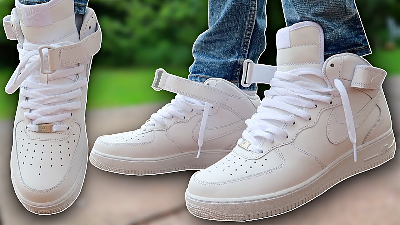 Как зашнуровать кроссовки Nike Air Force 1 | AF1 Mids (2 ЛУЧШИХ СПОСОБА!!)