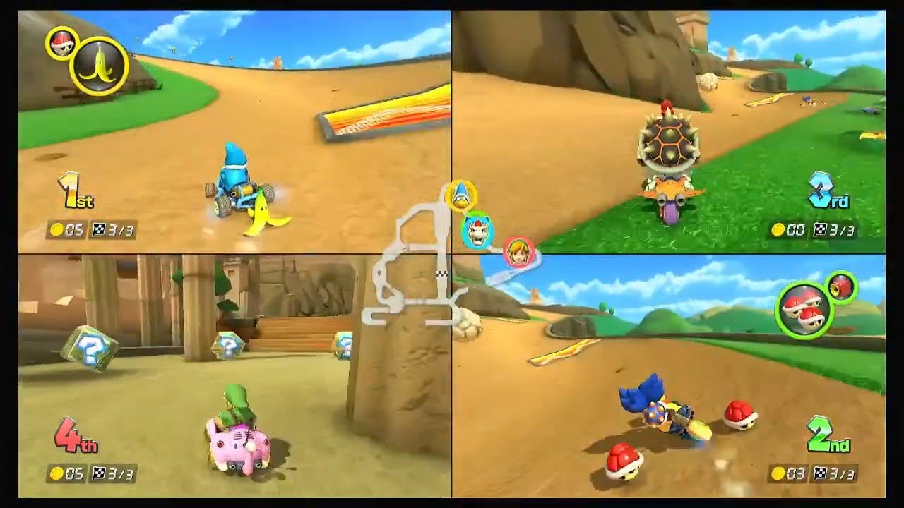 (2 and 4 PLAYER SPLITSCEEN) Mario Kart 8 Deluxe