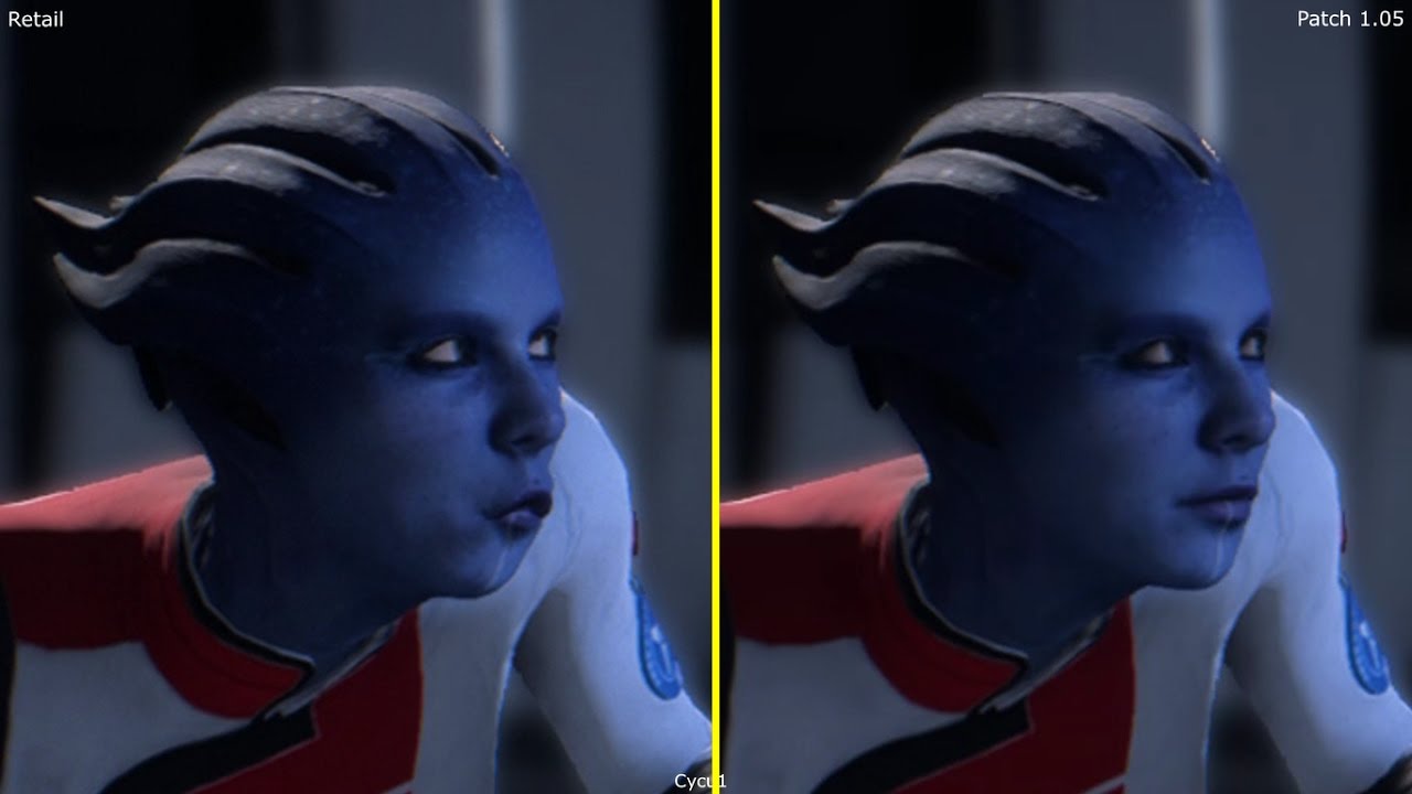 Сравнение анимации патча 1.05 для Mass Effect Andromeda и розничной версии