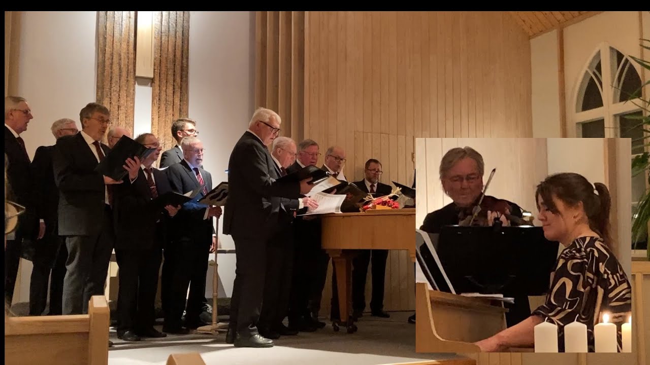 Julkonsert med Tierps manskör Matilda Karlsson Sture Lindgren i Skärplinge Equmeniakyrka