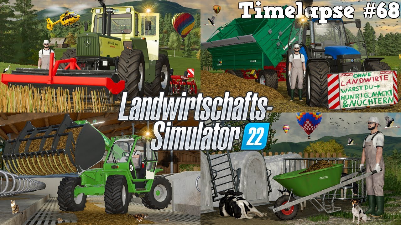 MB TRAC POWER beim STOPPELSTURZ! 🔥🚜💨 STÄLLE AUSMISTEN mit ‪@The CamPeR! 🐮🐮 | [LS22] - Timelapse #68