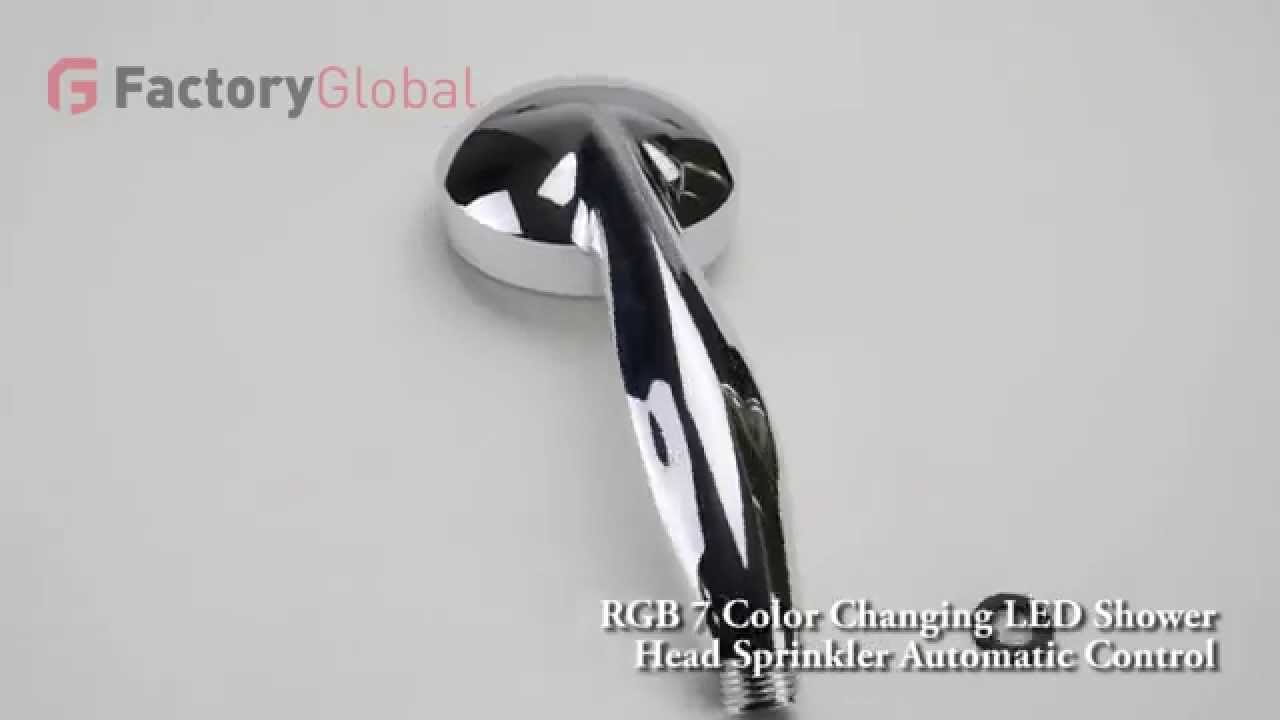 LD-FS-H8474 RGB 7 Color Changing LED Shower Head Sprinkler Automatic Control