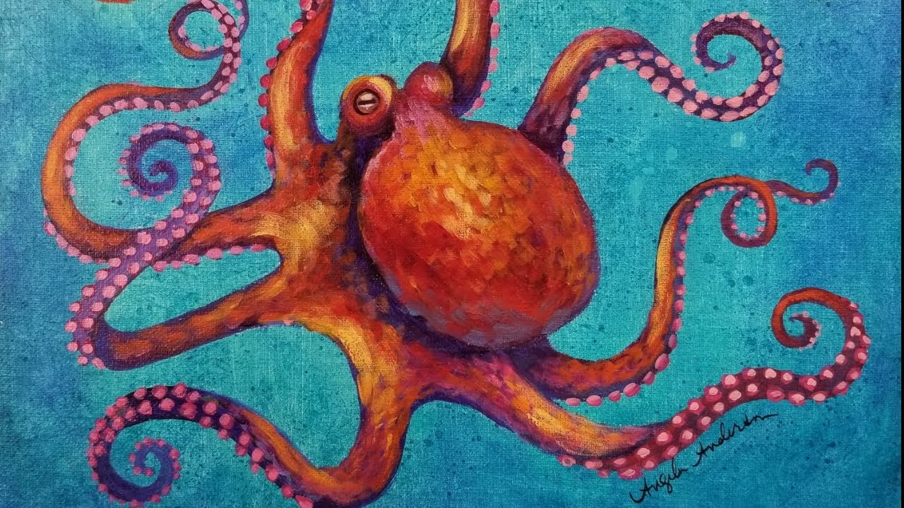 Octopus Acrylic Painting LIVE Instruction