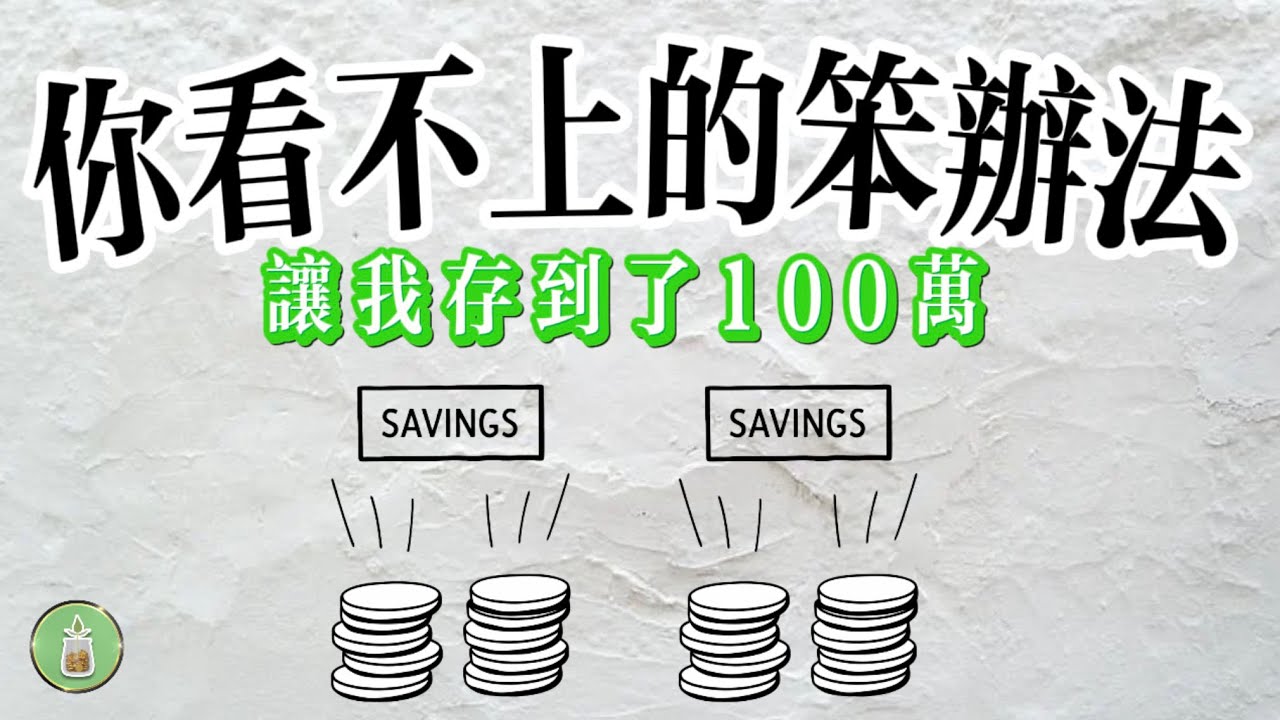你看不上的笨方法｜讓我存到了100萬【金錢 財富 省錢 存錢 收入 理財 財務 經濟 極簡】