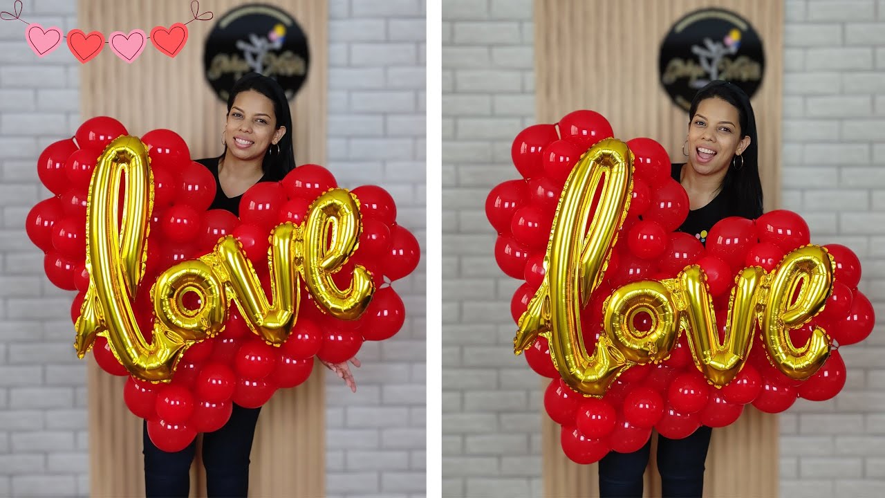 Cómo hacer un Corazón con globos - Decoración con globos - balloon tutorial ❤️ san Valentín