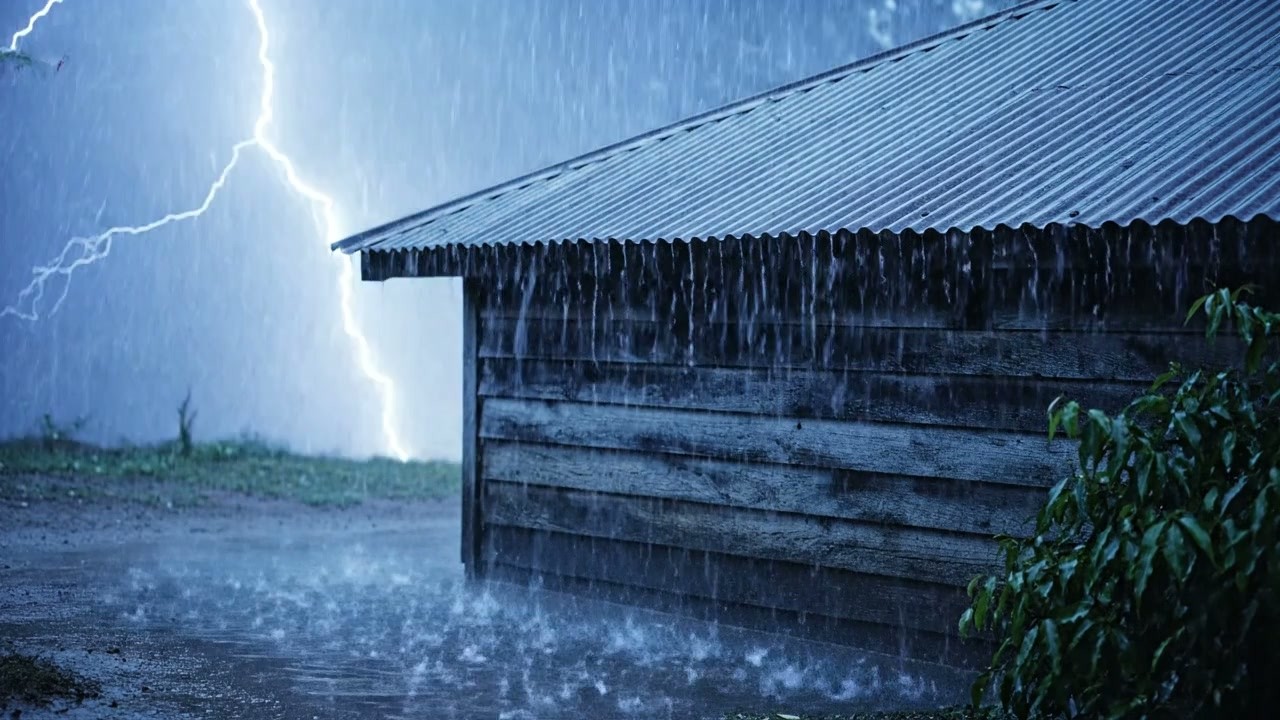 🔴 24/7 Sem Anúncios Sons de Chuva – ASMR Chuva no Telhado para Sono Profundo e Perda de Peso