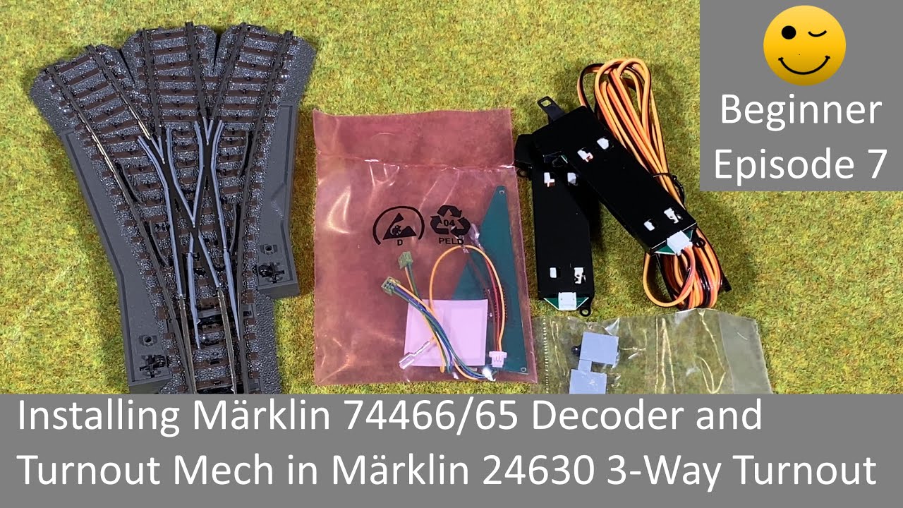 Installing Märklin 74466/65 Decoder and Turnout Mech in Märklin 24630 3-Way Turnout (Beginner Ep 7)