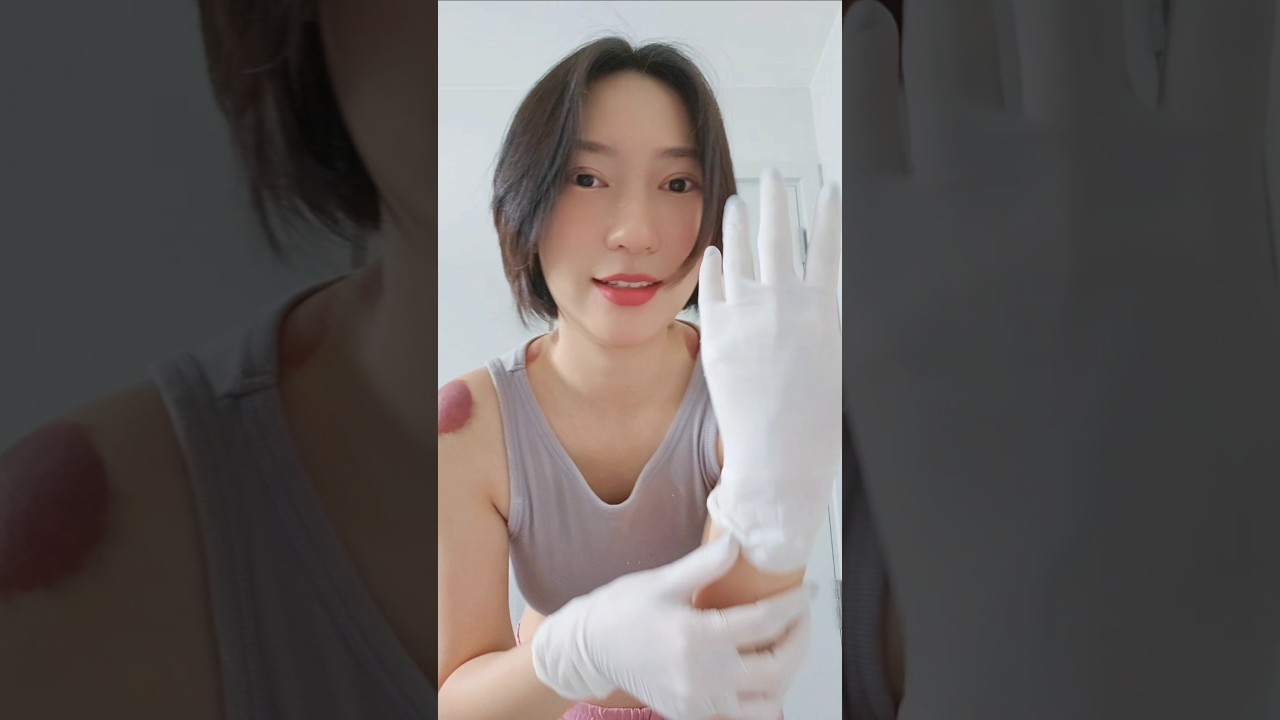ASMR White Latex Gloves Girl - RAINIE ASMR #asmrgirl #latexglovesounds #asmrsounds #asmrthai #asmr