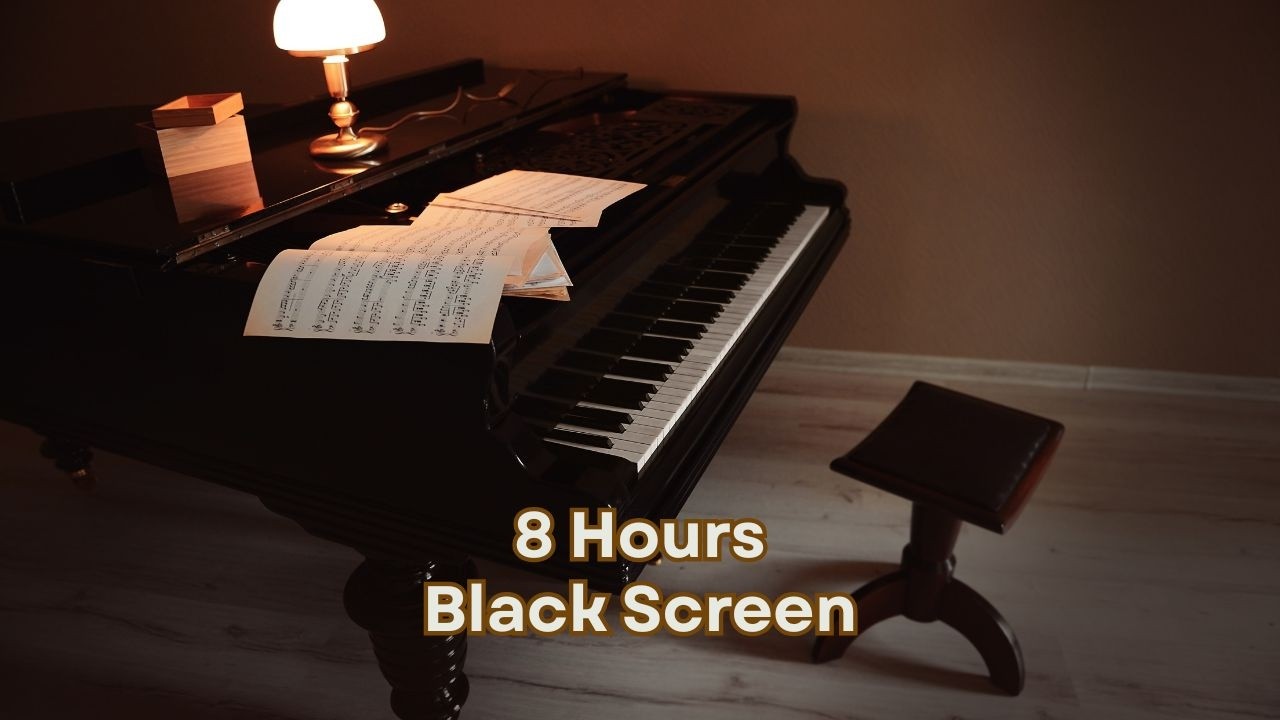 8 Hours of Deep Sleep Piano Music | Black Screen | Midnight Drift