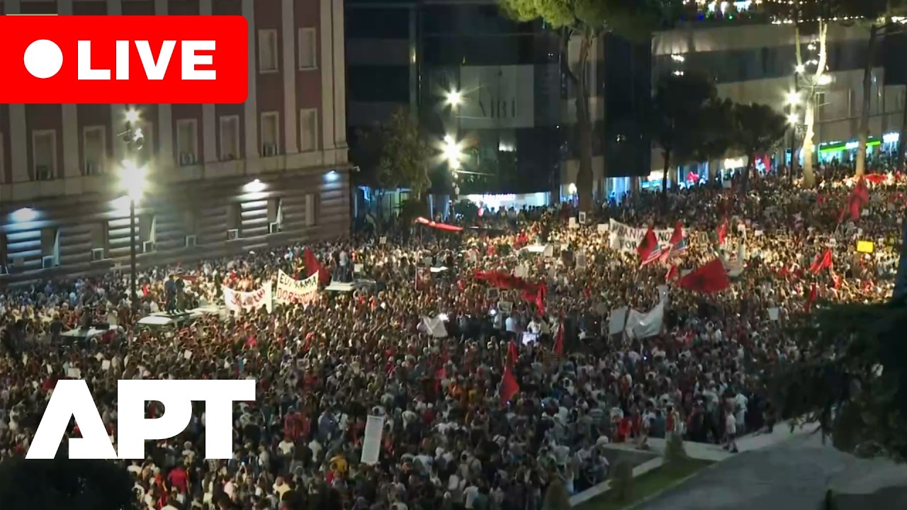 LIVE | Albanians Protest Luxury Resort Project Linked to Jared Kushner | APT