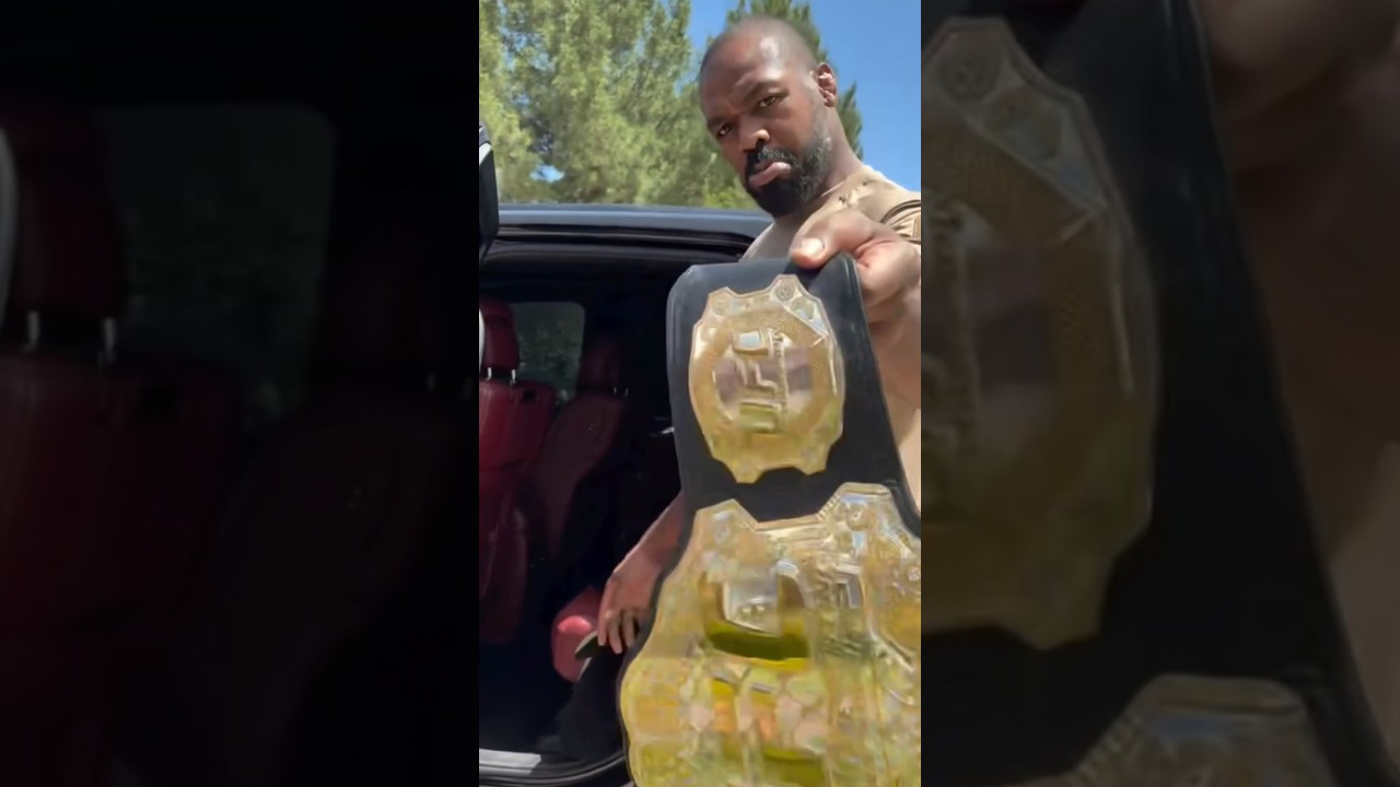 🏆👀 JON JONES TAUNTS TOM ASPINALL BY SHOWING OFF ALL OF HIS UFC TITLES