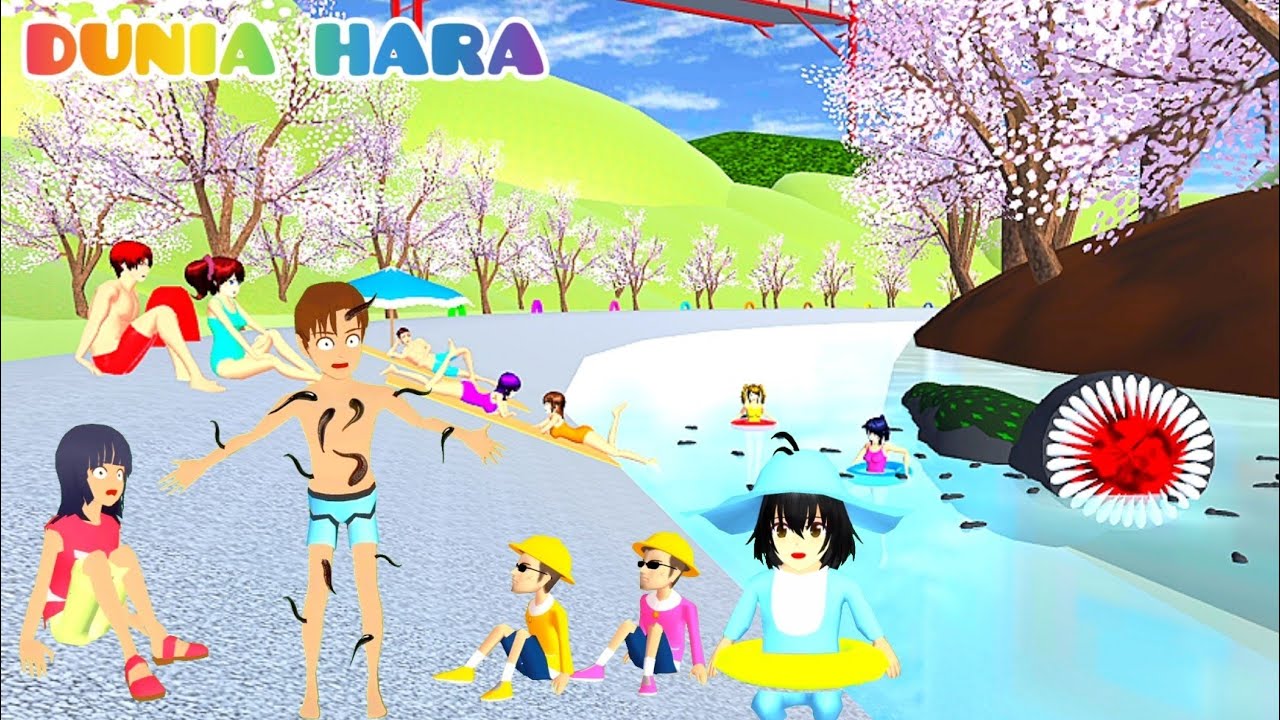 Hah Yuta Digigit Lintah Hisap Dara 😱 | Baby Hara digigit Lintah Raksasa 😰 Sakura School Simulator