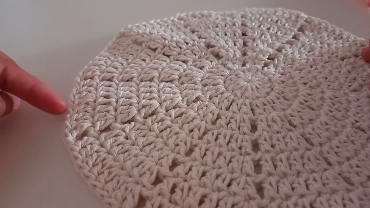 porta pratos de crochê/ base