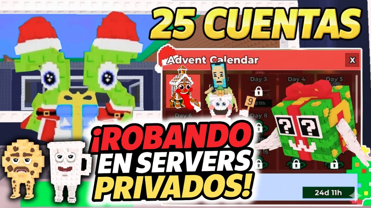 🎄 ABRÍ EL CALENDARIO DE ADVIENTO CON 25 CUENTAS Y ROBÉ EN SERVIDORES PRIVADOS 😱
