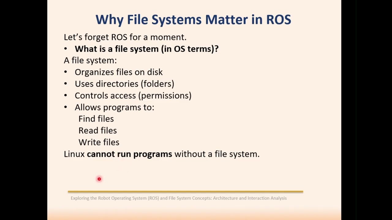 Video    Exploring ROS and File System